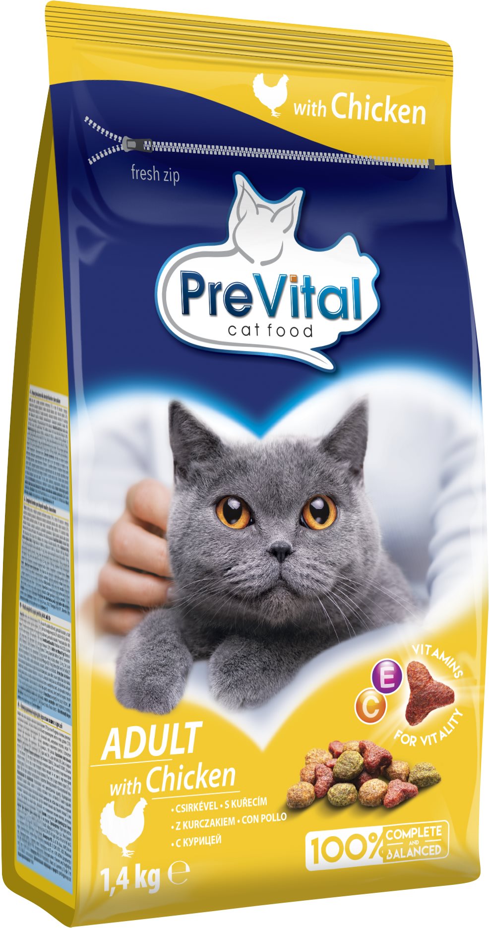 PreVital granulátum csirkével felnőtt macskáknak, 1,4 kg