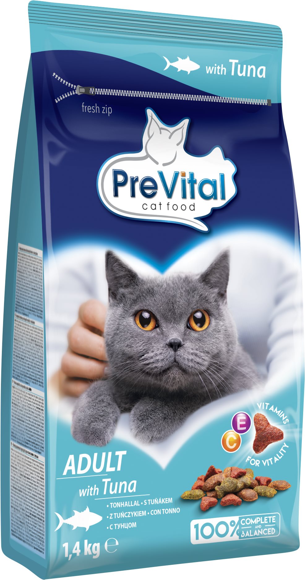 PreVital granulátum tonhallal felnőtt macskáknak, 1,4 kg