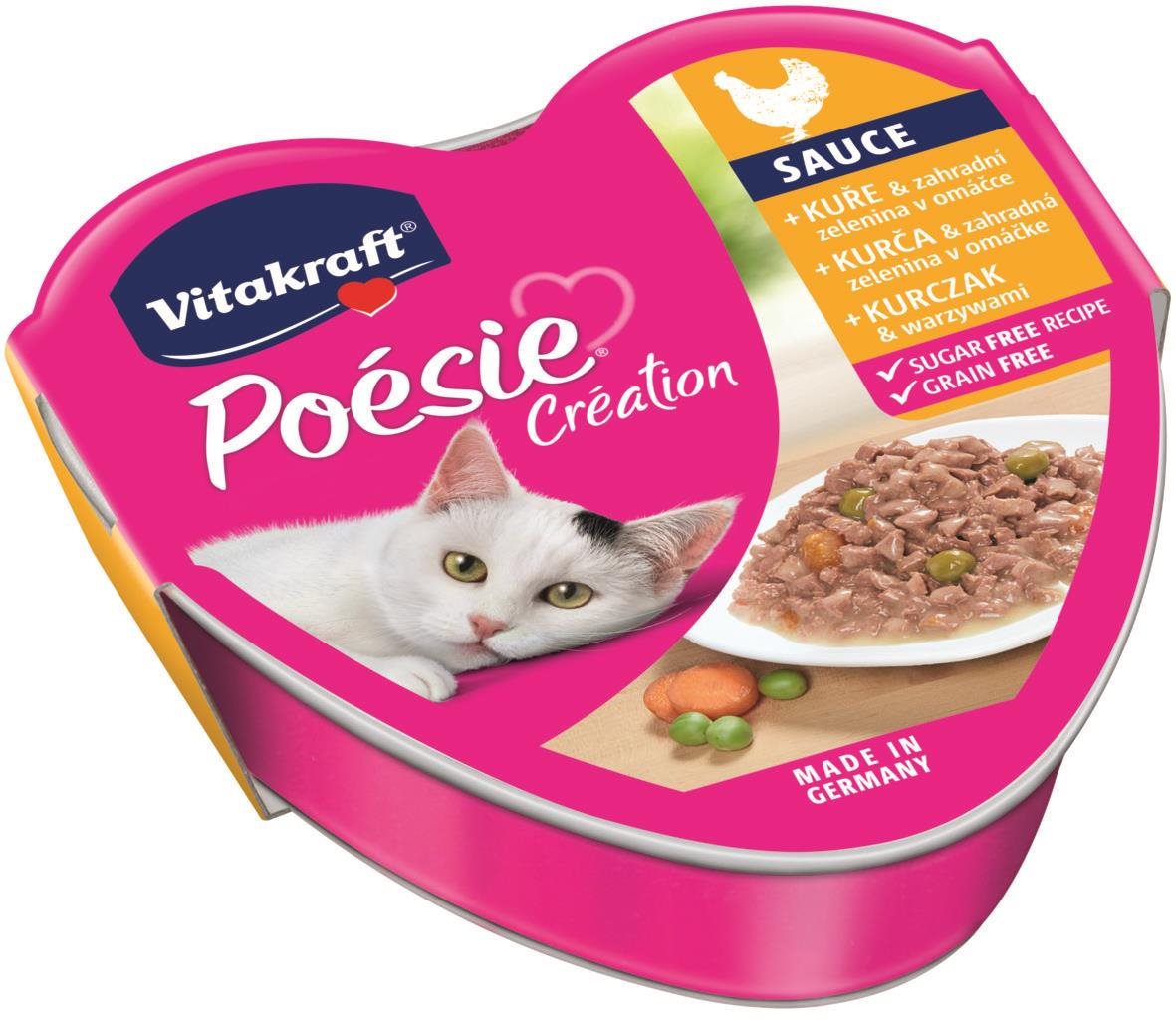 Vitakraft Cat nedves eledel Poésie Création, csirke és zöldség, 85 g