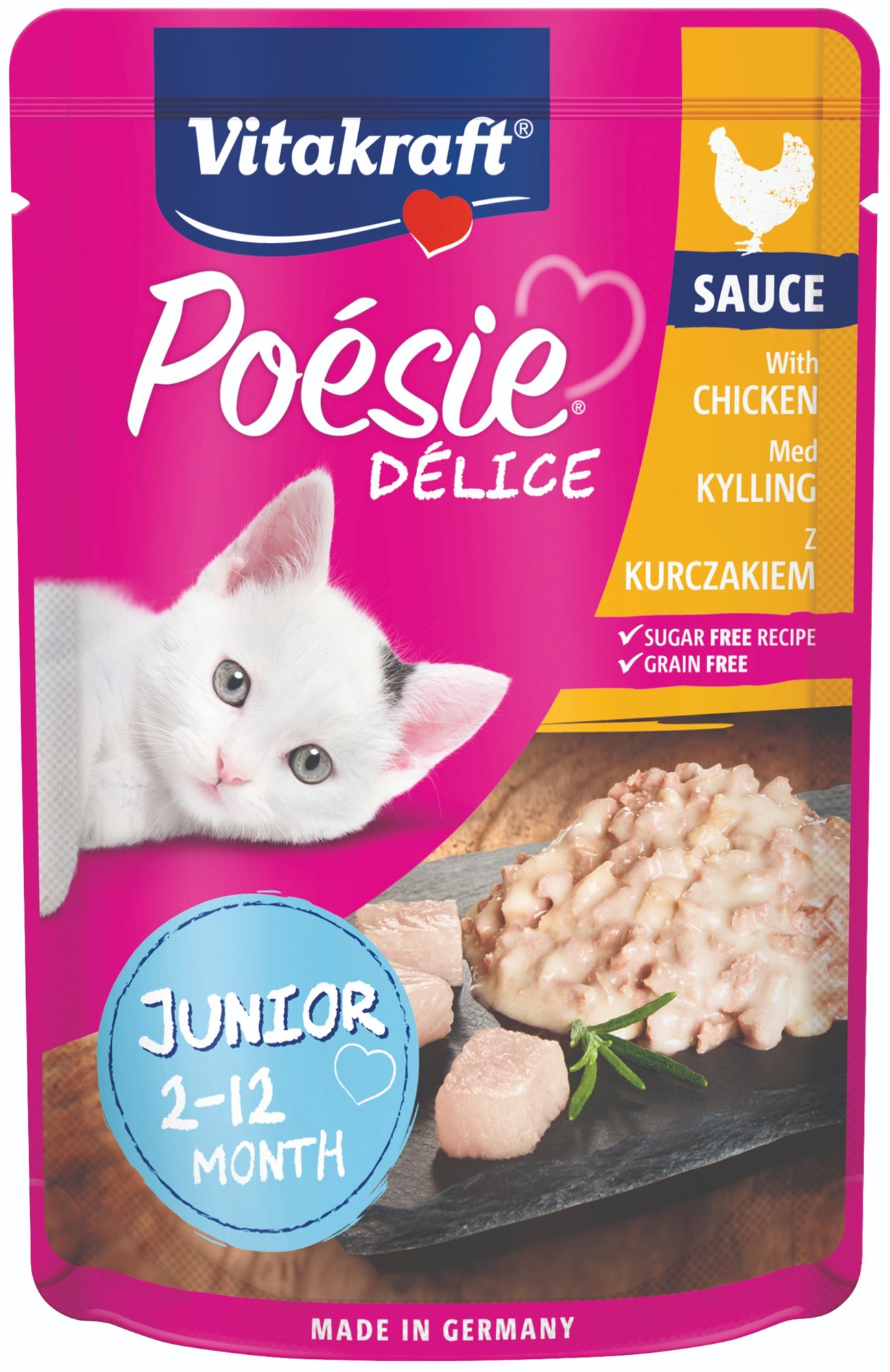 Vitakraft Cat nedves eledel Poésie Délice csirke, Junior, 85 g