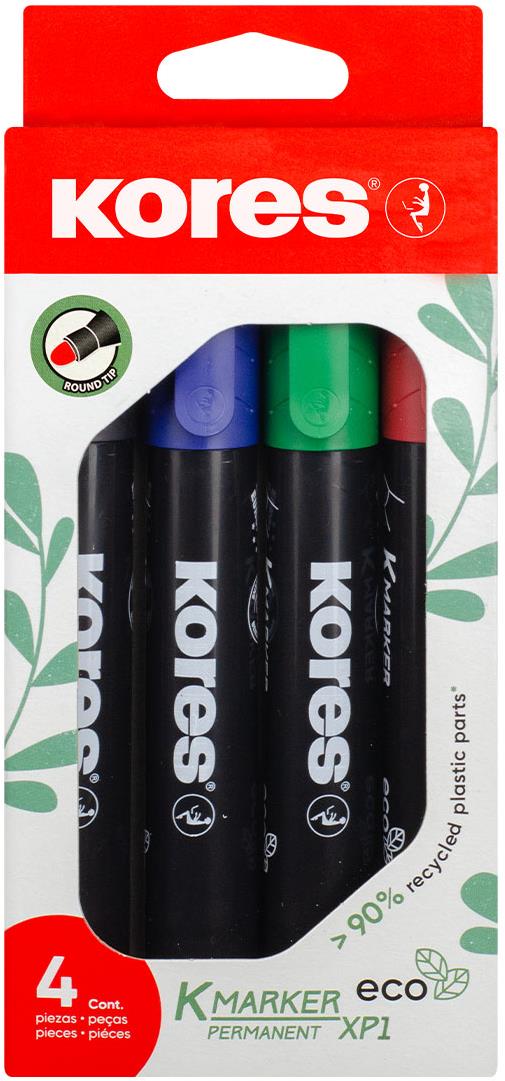 KORES K-MARKER Eco tartós, 4 színből álló készlet