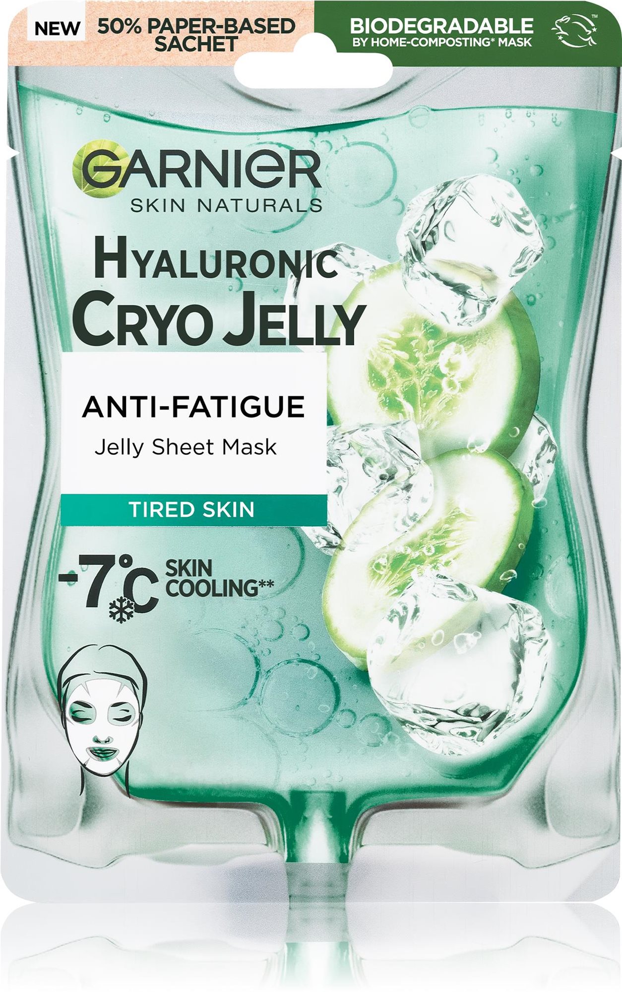 Garnier Skin Naturals Hyaluronic Cryo Jelly fátyolmaszk, 27 g