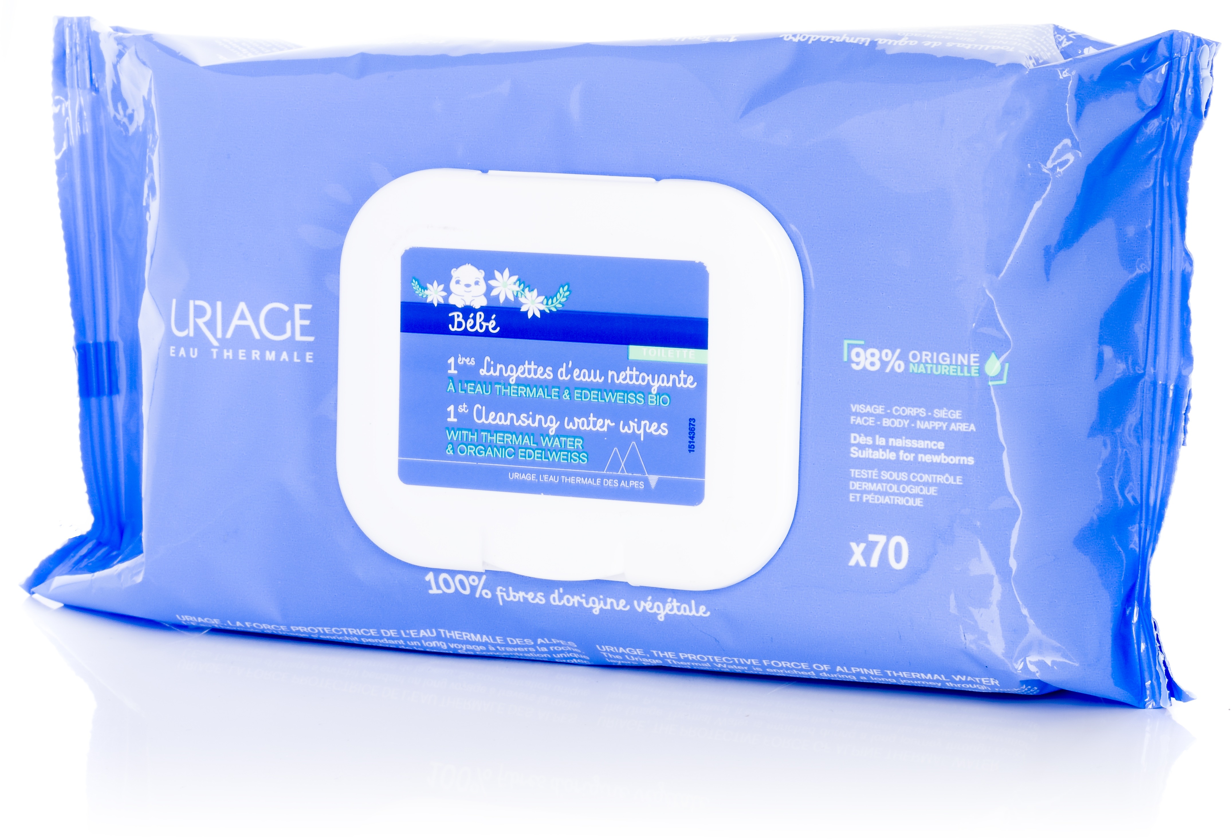 URIAGE Bébé 1st Cleansing Water Wipes ×70