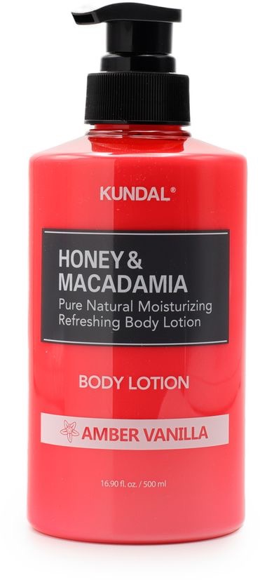 KUNDAL Honey and Macadamia Pure Body Lotion Amber Vanilla 500ml