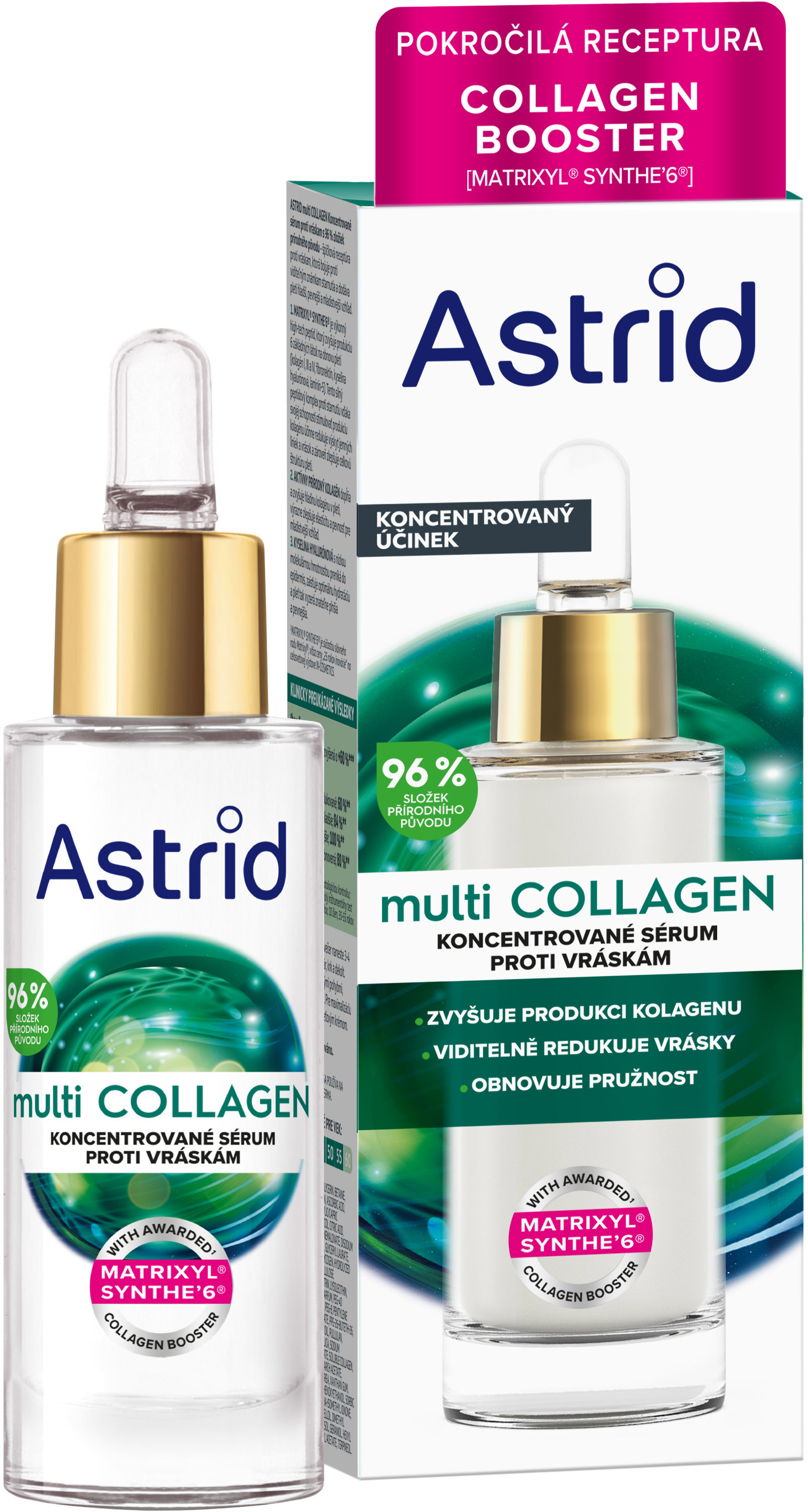 ASTRID Mulitocollagen koncentrált ránctalanító és rugalmasságot helyreállító szérum, 30 ml