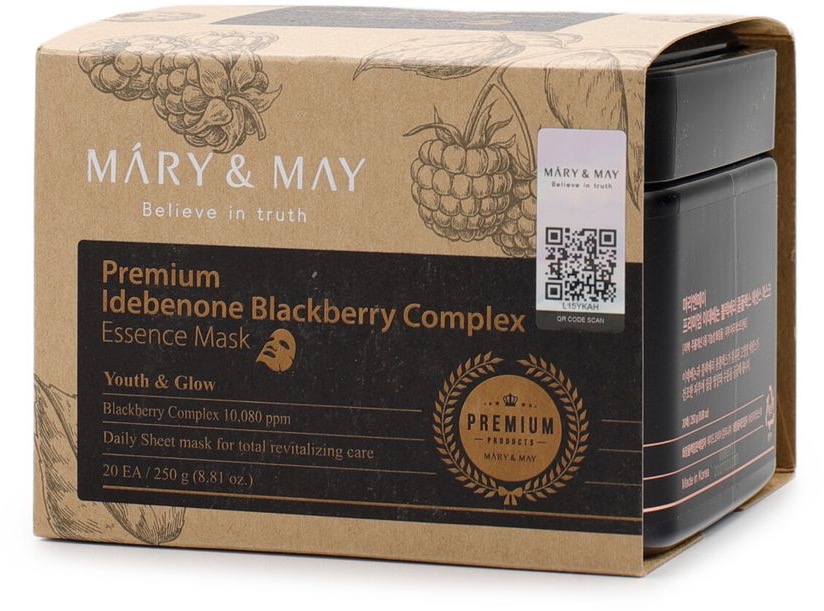 MARY & MAY Premium Idebenon Blackberry Complex Ampoule Mask 250 g