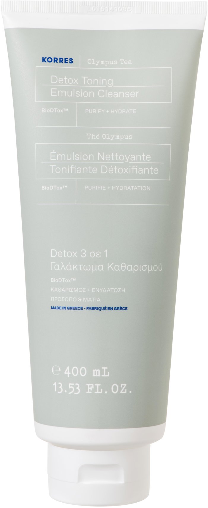 KORRES Olympus Tea Detox Toning Emulsion tisztító gél, 400ml