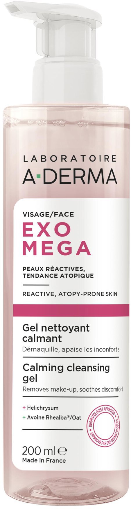 A-DERMA Exomega nyugtató tisztító gél, 200 ml
