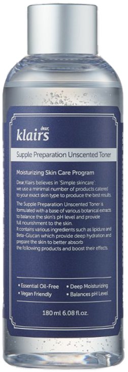Dear Klairs Supple Preparation Unscented Toner 180 ml