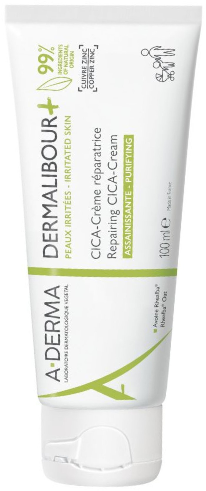 A-DERMA DERMALIBOUR+ Reparáló CICA-krém irritált bőrre 100 ml