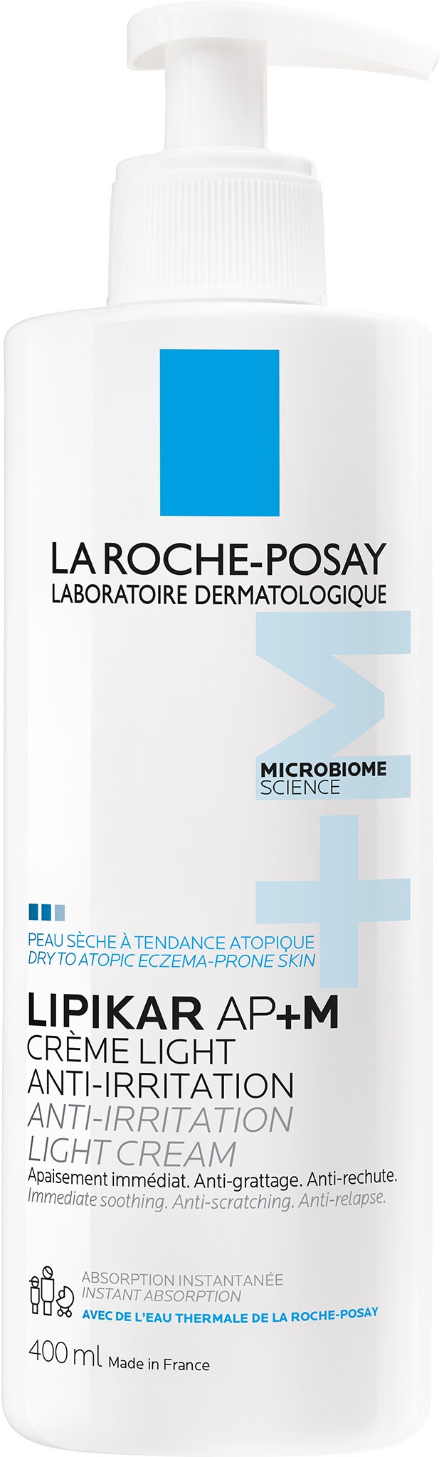 LA ROCHE-POSAY Lipikar AP+M testápoló krém, könnyű textúra, 400 ml