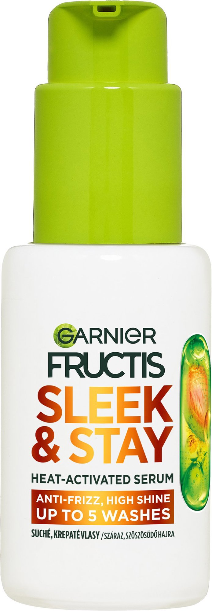 GARNIER Fructis Sleek & Stay Hőre aktiválódó szérum száraz, szöszösödő hajra, 50 ml
