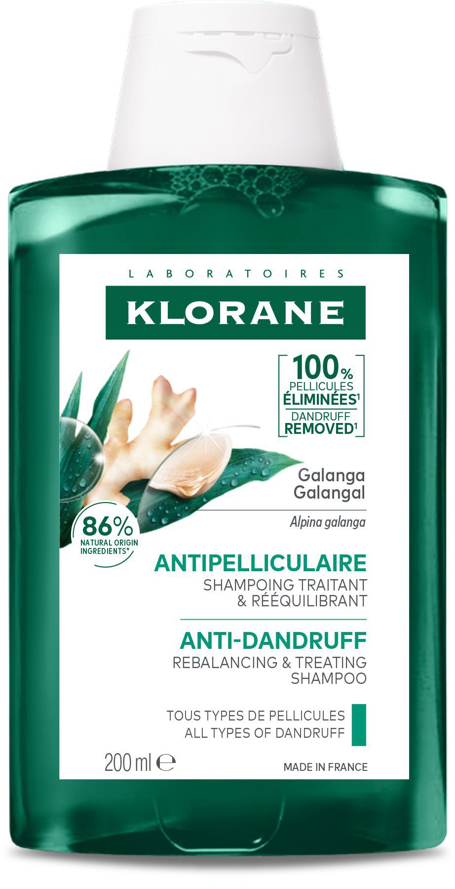 KLORANE Korpásodás ellen, galangállal 200 ml