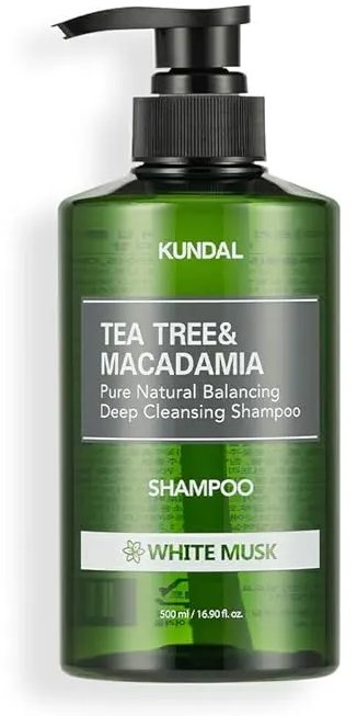 KUNDAL Tea Tree & Macadamia Deep Cleansing Shampoo White Musk, 500 ml