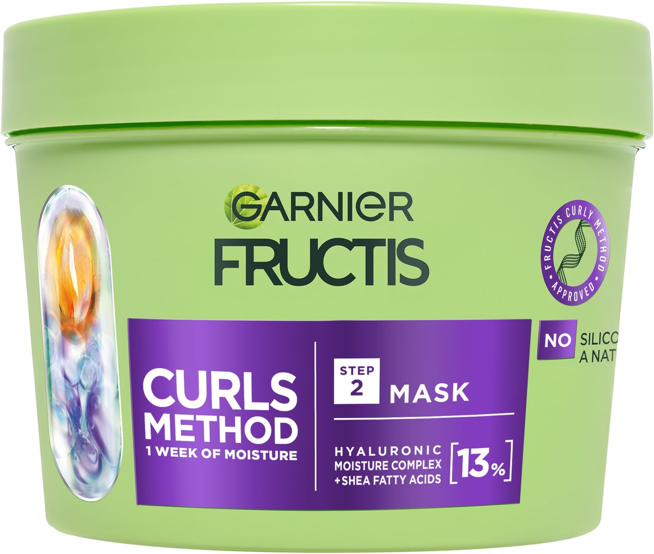 GARNIER Fructis Method for Curls hidratáló hajpakolás száraz hullámos és göndör hajra, 370 ml