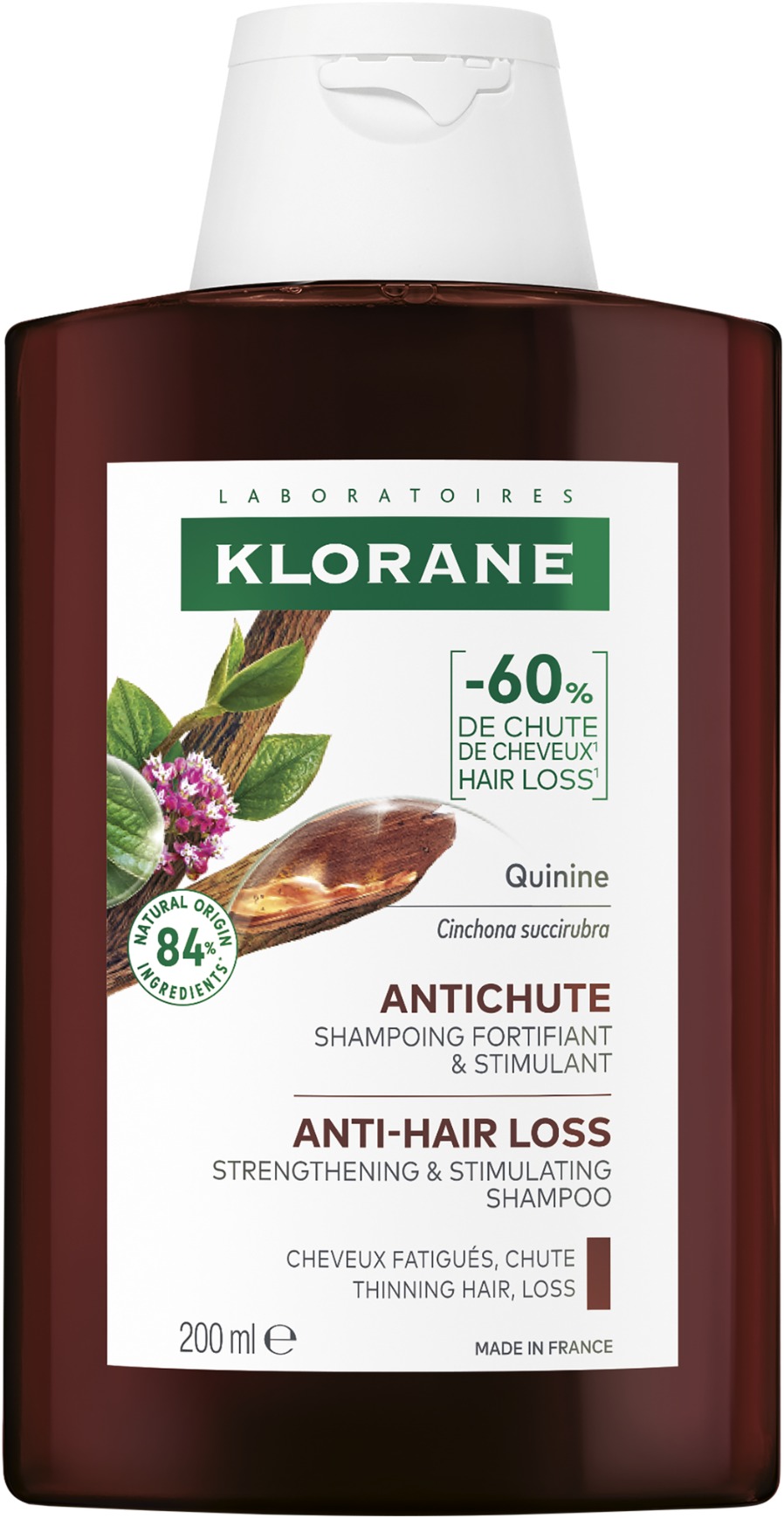 KLORANE sampon kininnel és BIO alpesi gyopárral 200 ml