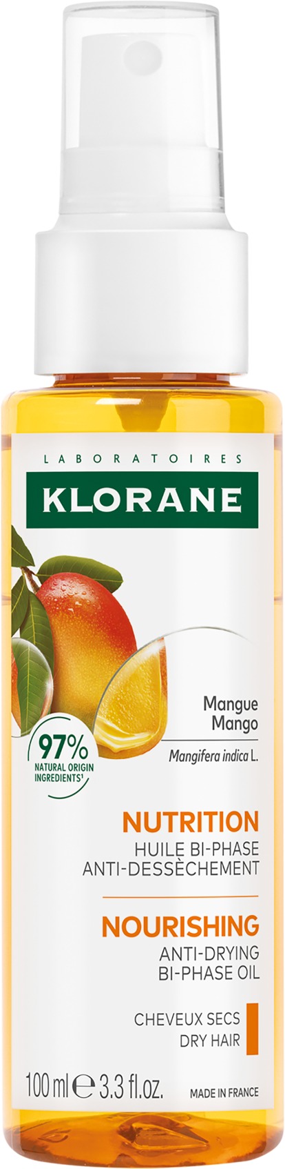 KLORANE mangóolaj - tápláló száraz hajra 100 ml