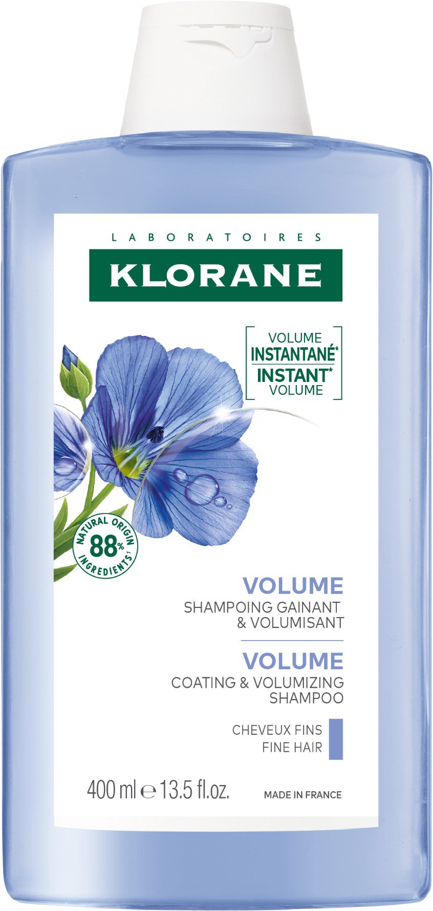 KLORANE Volume sampon Len kivonattal 400 ml