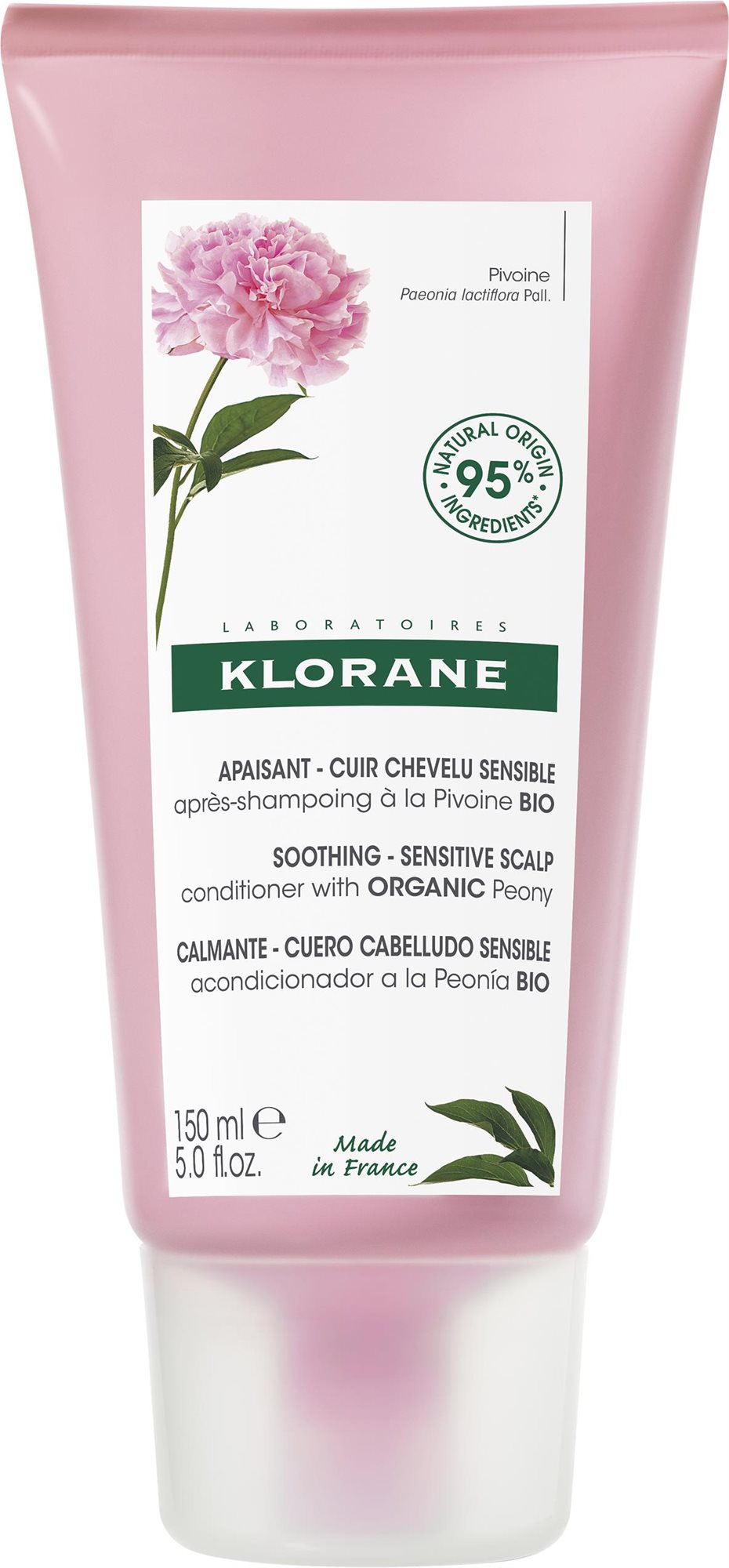 KLORANE Nyugtató hajbalzsam BIO bazsarózsával 150 ml