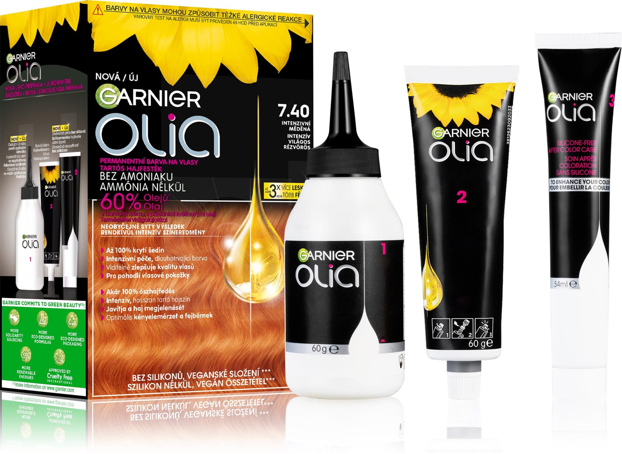 GARNIER Olia 7.40 Intenzív világos rézvörös