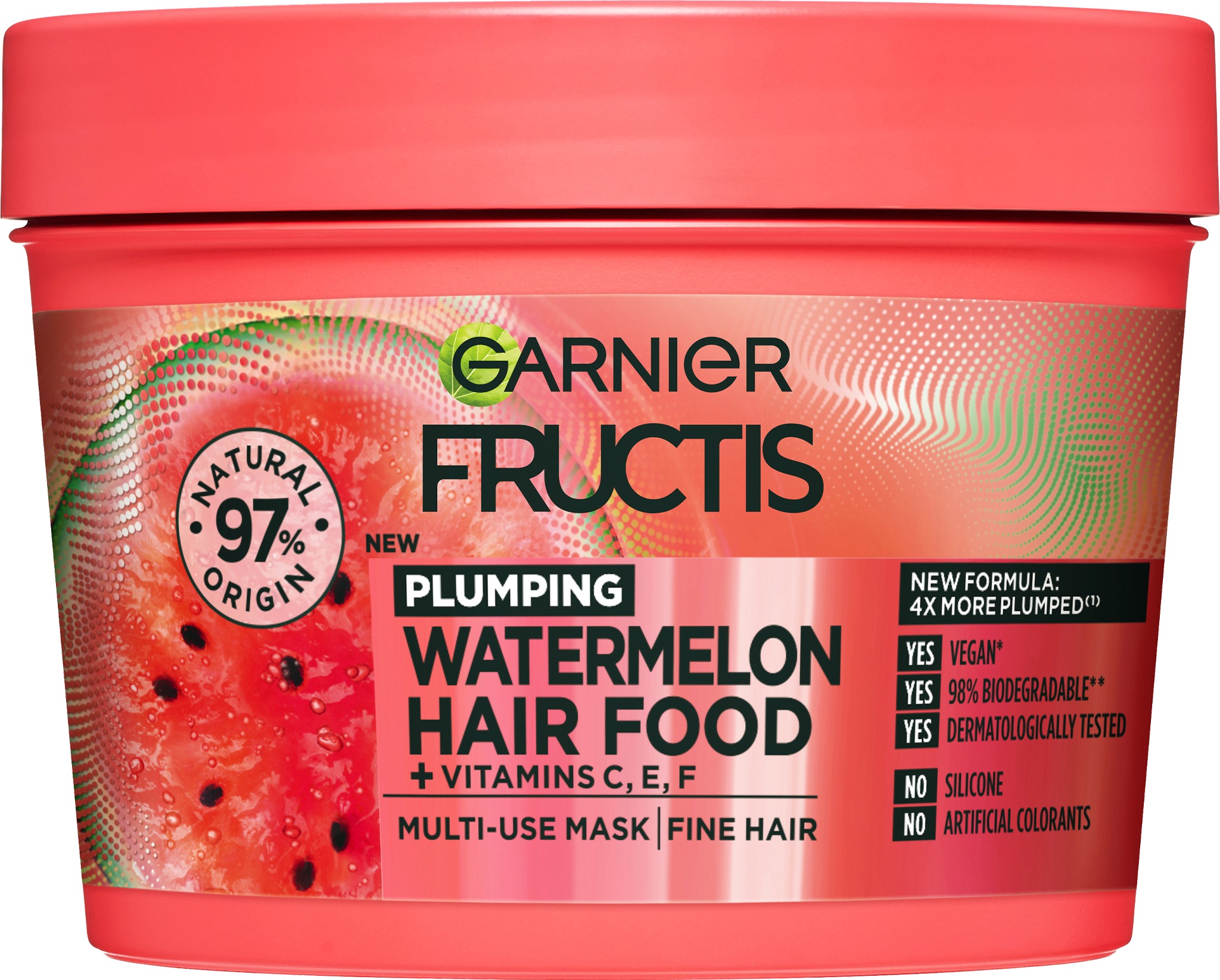 GARNIER Fructis Hair Food Watermelon 3in1 maszk 390 ml