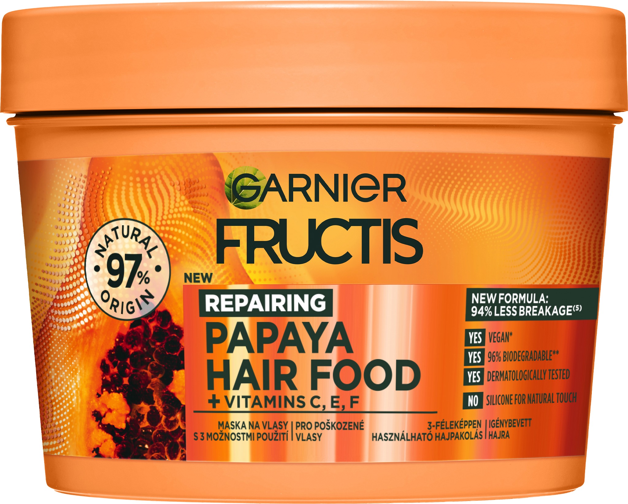 GARNIER Fructis Hair Food Papaya regeneráló maszk 400 ml