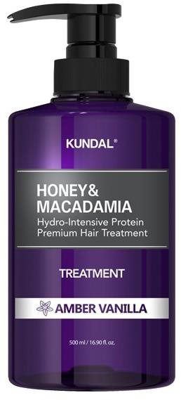 KUNDAL Honey & Macadamia Treatment Amber Vanilla Hydro Intenzív protein hajápoló 500 ml