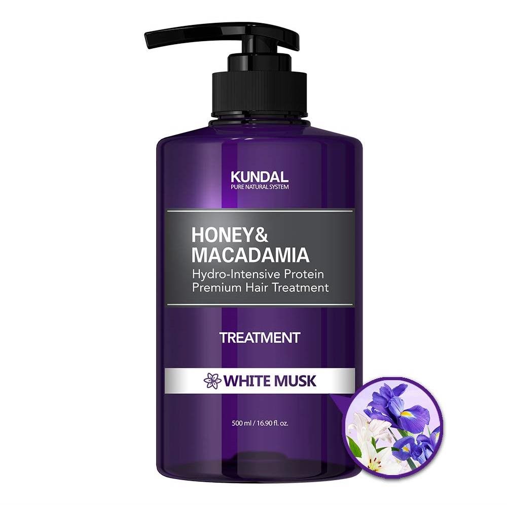 KUNDAL Honey & Macadamia Treatment hidrointenzív proteines hajrakúra White Musk 500 ml