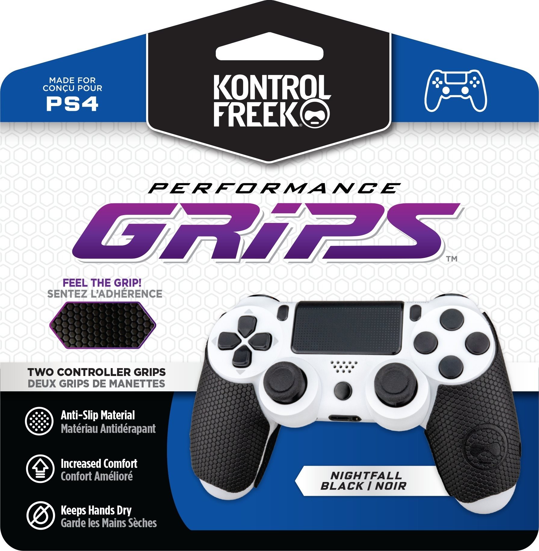 Kontrolfreek Performance Grips (Fekete) - PS4
