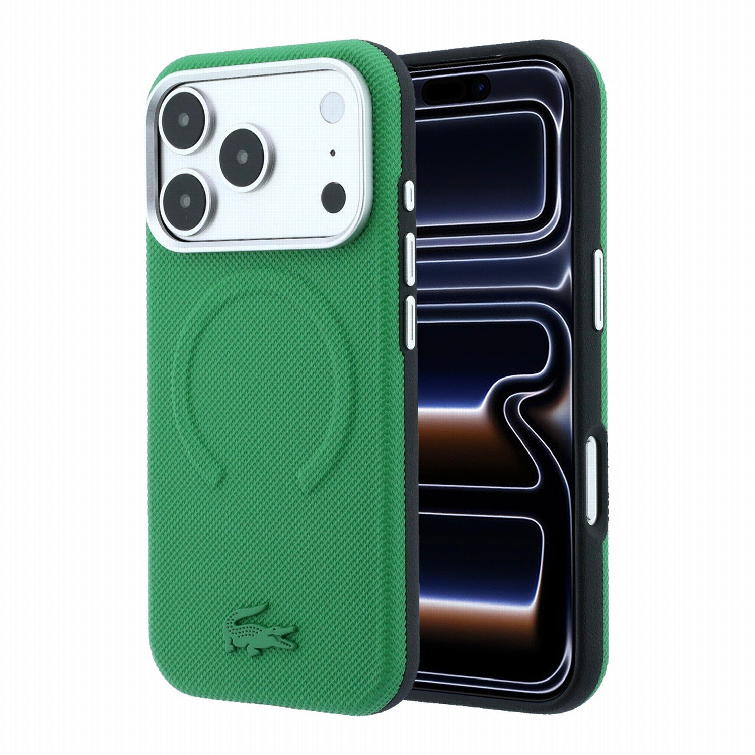Lacoste PVC Petit Pique Semi Wrap Embossed iPhone 18 Pro Max MagSafe ...