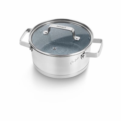 Lamart STONESS LT1102 lábas + fedő, 18cm, 1,9 l