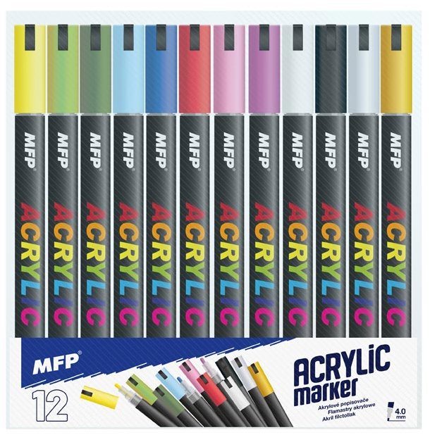 MFP akril, 4 mm, 12 db-os készlet