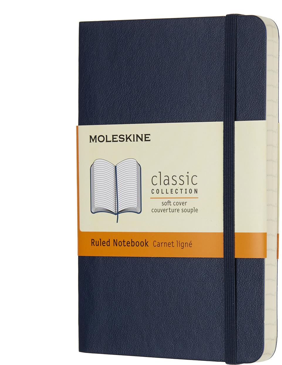 MOLESKINE S, puha borító, vonalas, kék