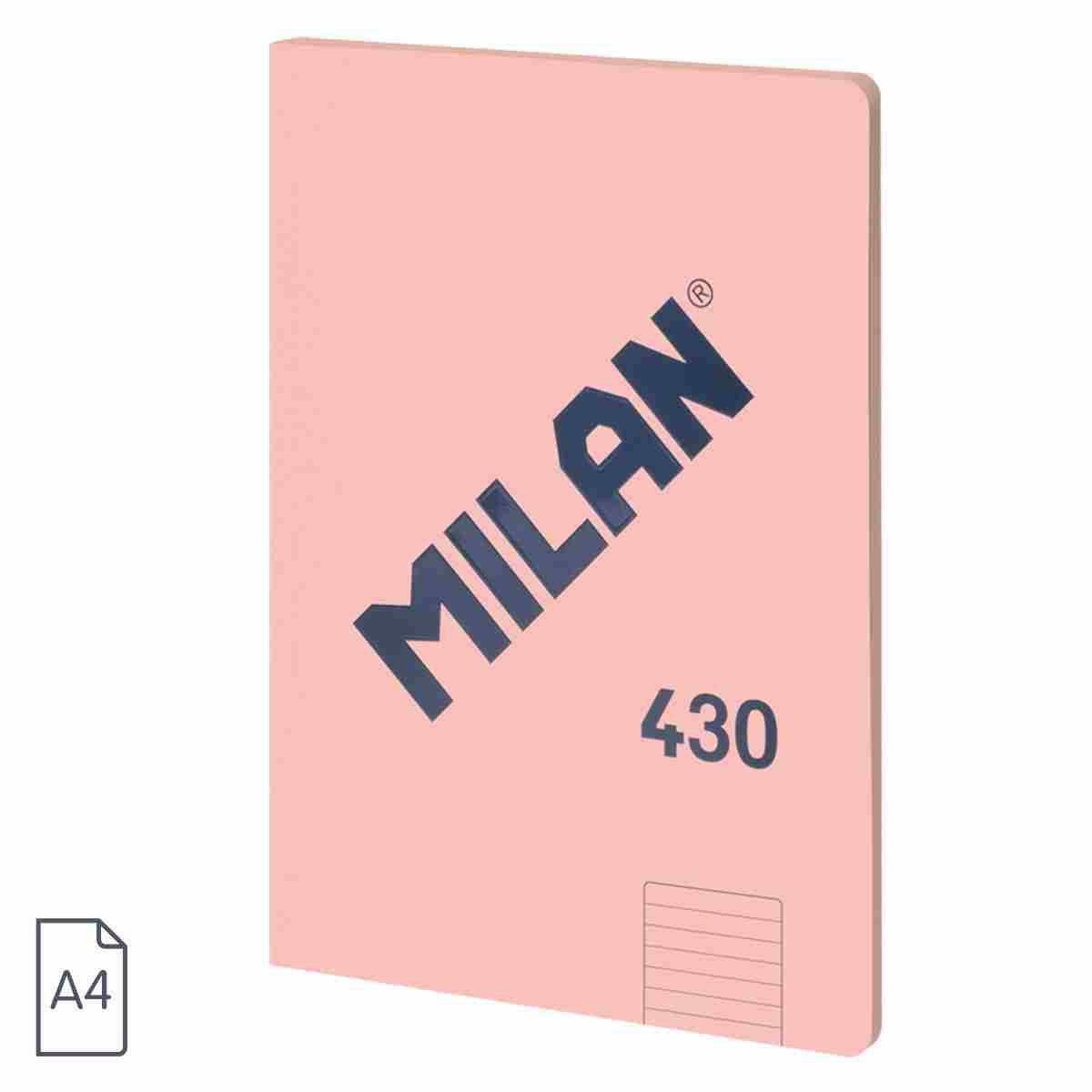 MILAN ragasztott A4-es, vonalas papírral, rózsaszín