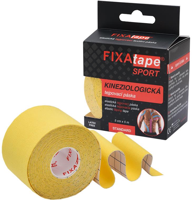 FIXAtape Kinesio Standard 5 cm × 5 m, sárga, 1 db