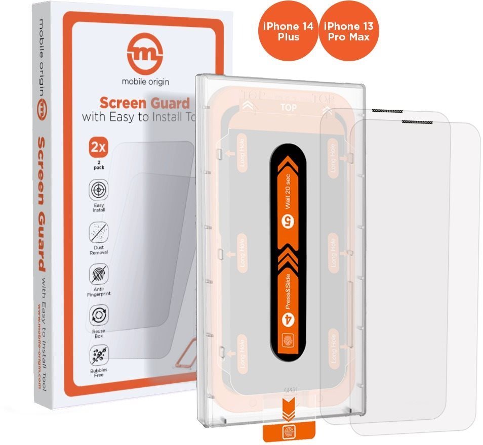 Mobile Origin Screen Guard iPhone 14 Plus / 13 Pro Max üvegfólia - 2db + applikátor