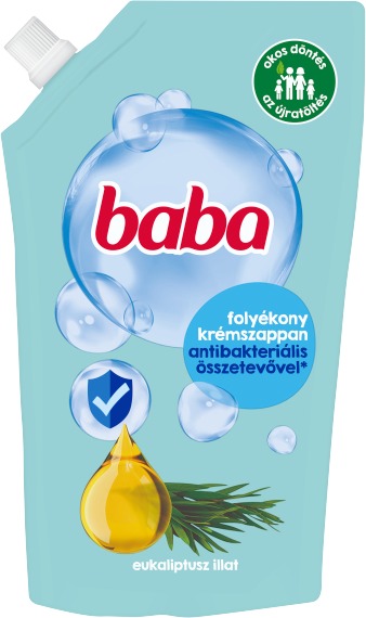 BABA antibakteriális, eukaliptuszos folyékony szappan utántöltő, 500 ml