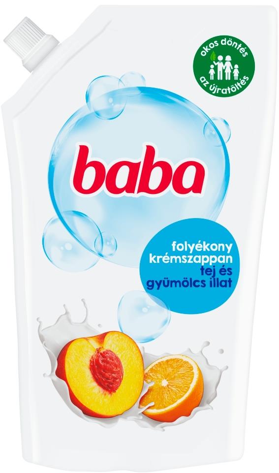 BABA tej és gyümölcsös folyékony szappan utántöltő, 500 ml