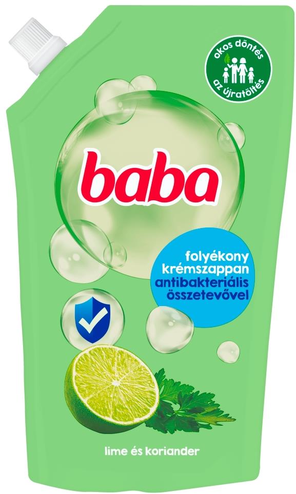 BABA antibakteriális, zöldcitromos folyékony szappan utántöltő, 500 ml
