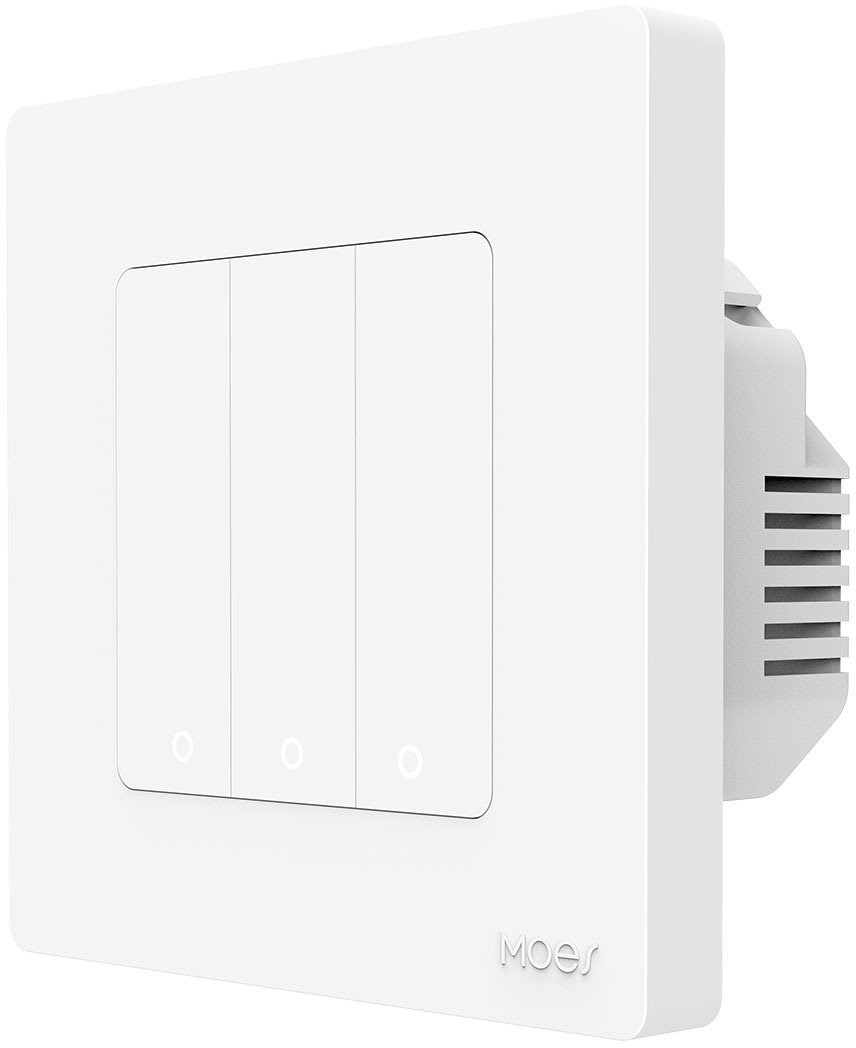 MOES ZS-SR-EU3, Zigbee, 3Gang, White
