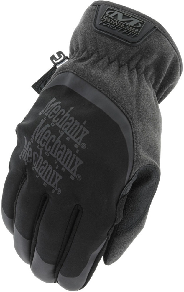 ColdWork FastFit Mechanics Gloves, Synthetic Leather Palm, Black/Gray