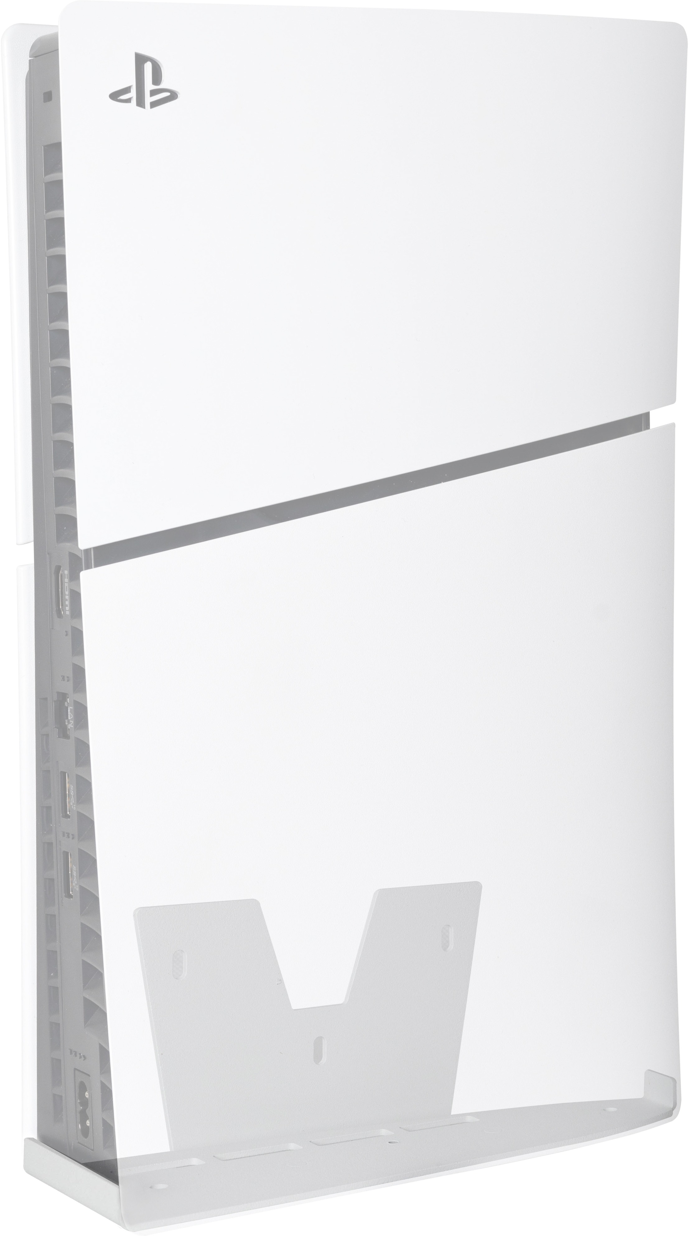 4mount - Wall Mount for PlayStation 5 Slim White + 2x Controller Mount