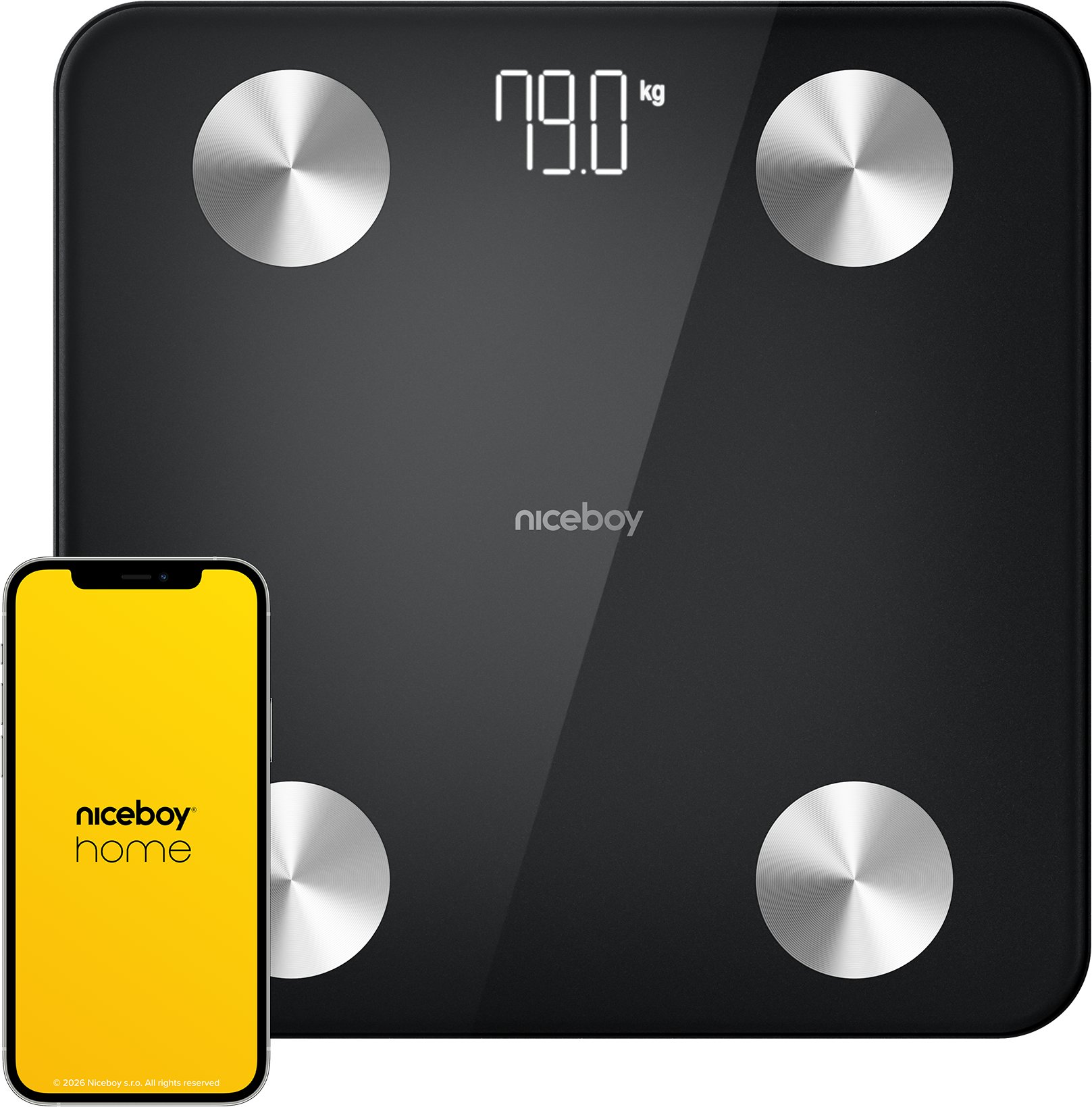 Niceboy SmartScale 2, fekete