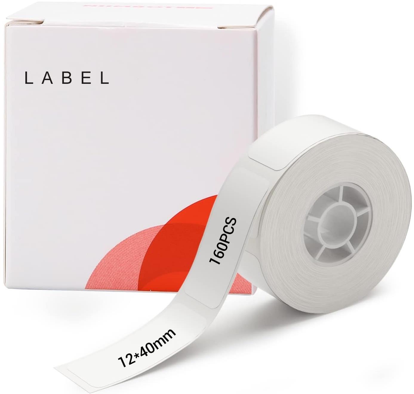 Niimbot RP D11 és D110 címke, 12×40 mm, 160 db, fehér