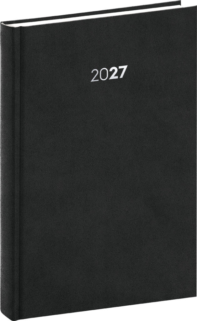 NOTIQUE Balakon napi határidőnapló 2027, fekete, 15x21cm