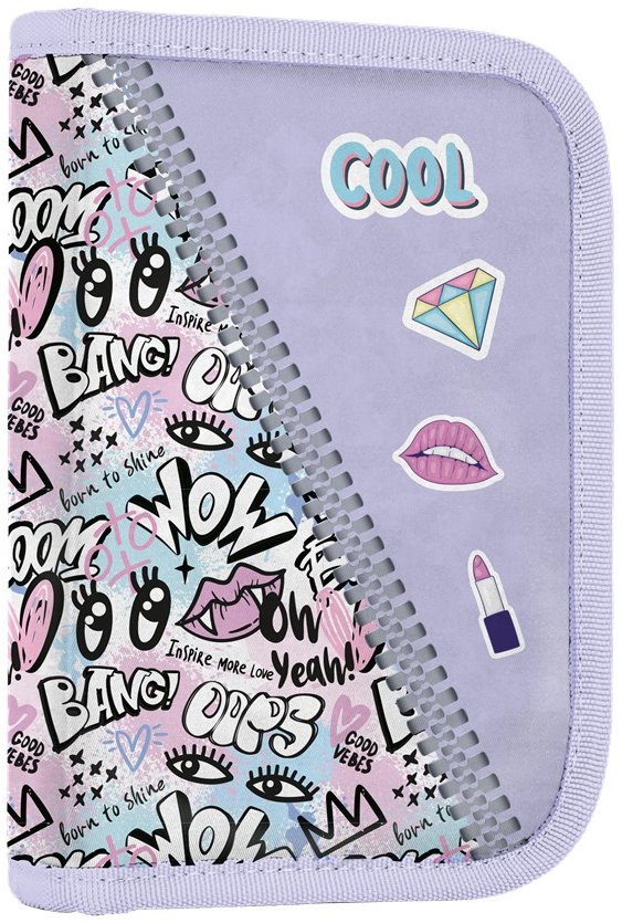 OXYBAG Egyszintes tolltartó, 2 kihajtható fül, üres, Funny Girl