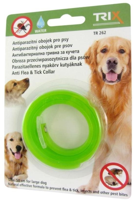 TRIXLINE parazitaellenes nyakörv kutyáknak, kullancsok ellen, többféle szín, 50 cm