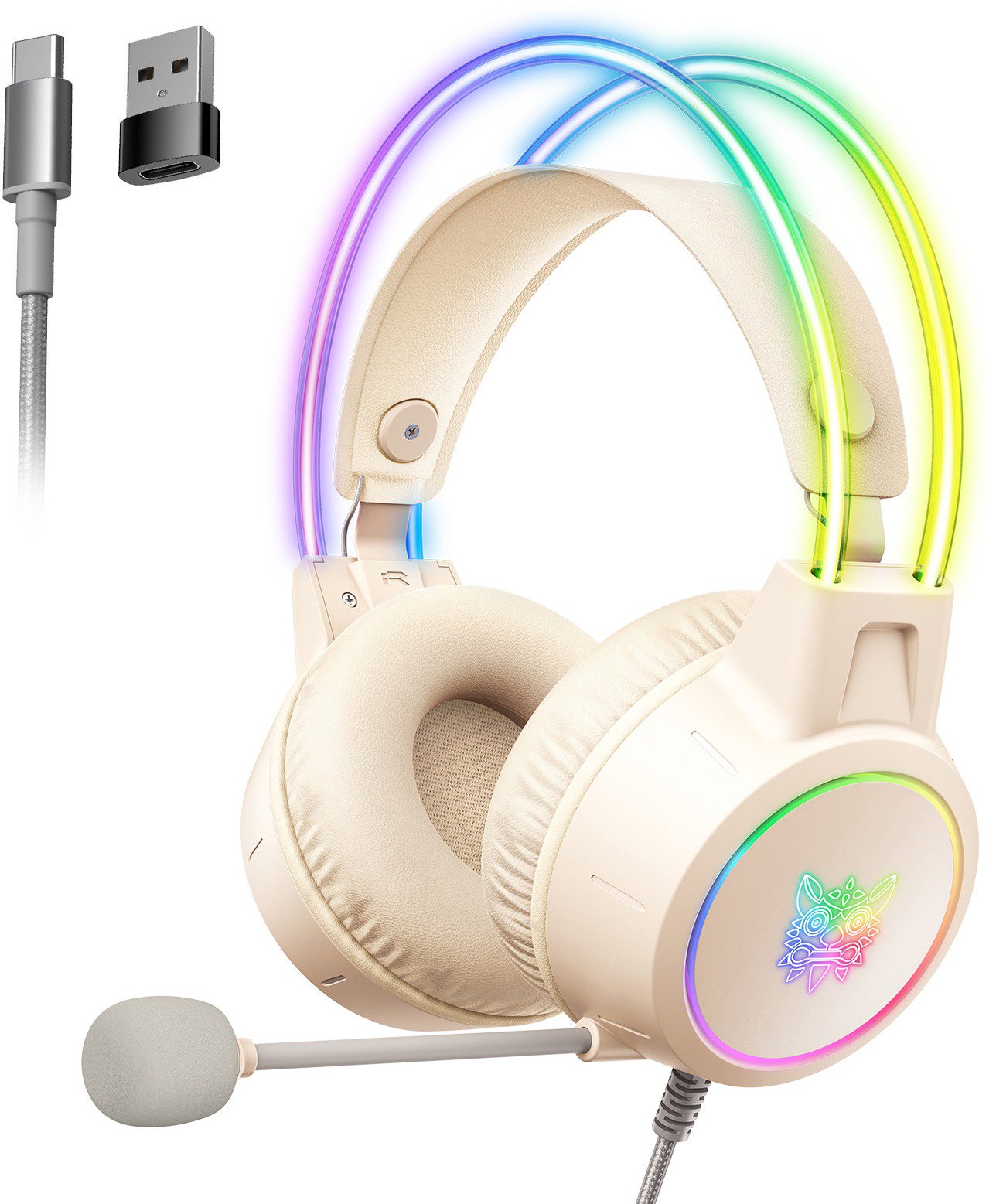 Onikuma X15 Pro with USB-C, USB Off White