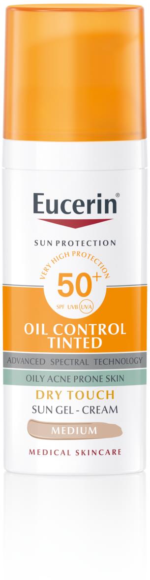 EUCERIN Sun Oil Control - színezett, közepesen sötét, SPF50+, 50ml