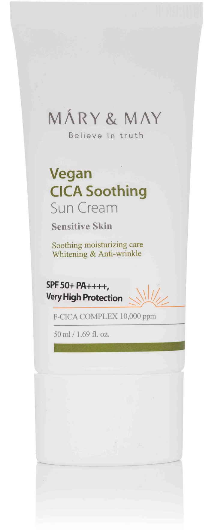 MARY & MAY CICA Soothing Sun Cream SPF 50+ PA++++, 50ml